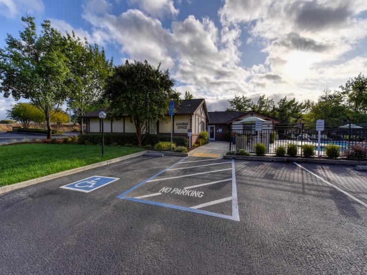 Leasing Office Entrance Walkway, Street with